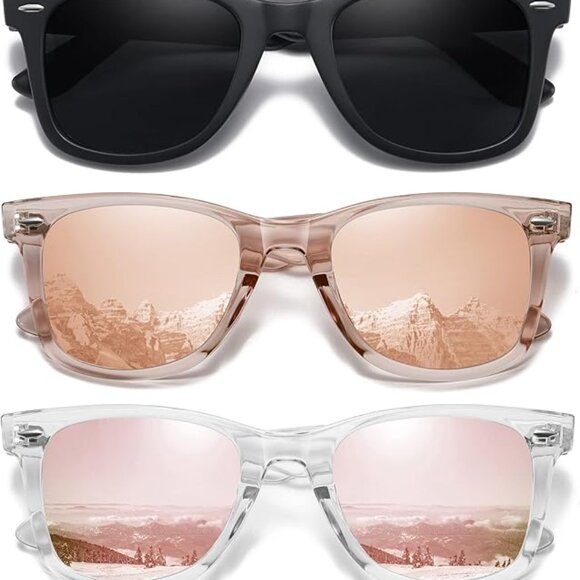 3 Pack Retro Polarized Sunglasses for Women Men Classic main image 5